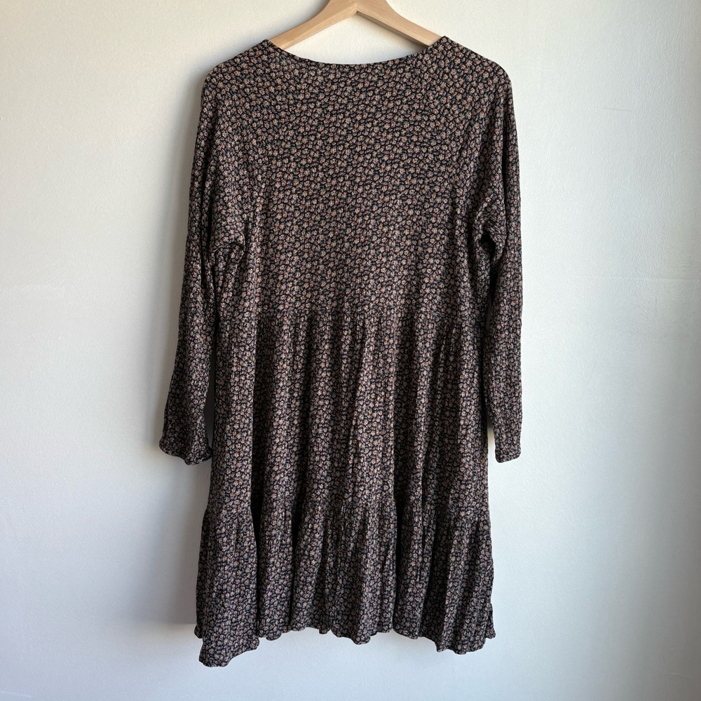 American Eagle Long Sleeve Black Mini Babydoll Dress Size Large - Picture 6 of 6